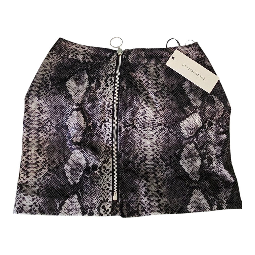 Dance & Marvel Black Gray Mini Pencil Skirt